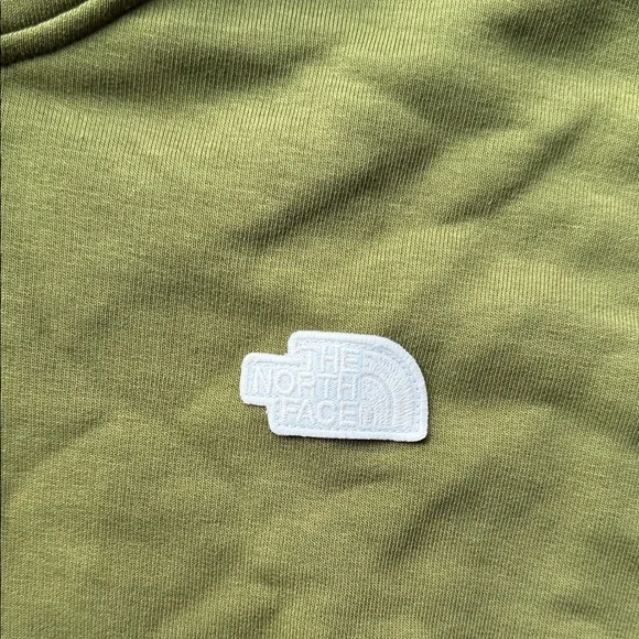 The North Face Forest Olive Green Terry Relaxed Men's Hoodie - Picture 3 of 4